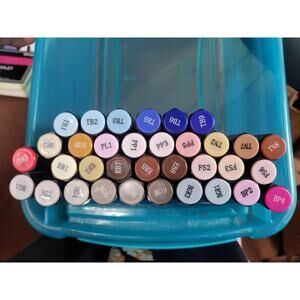 Lot of 34 Spectrum Noir Alcohol Markers Double Ended Chisel Fine